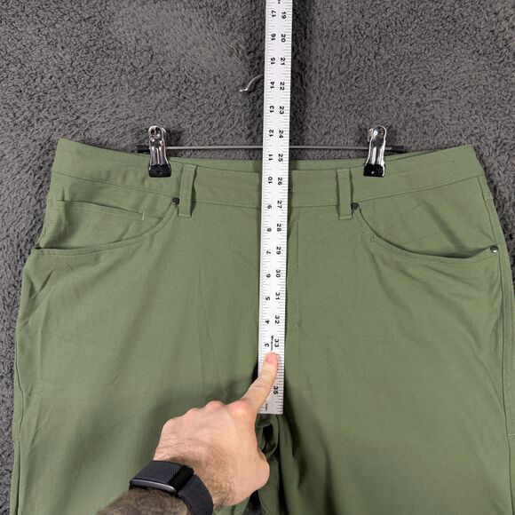 Lululemon Pants Mens 34x31 Green ABC Classic Fit Stretch Warpstreme 5 Pocket - Picture 11 of 15